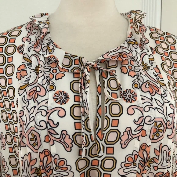 Tory Burch Silk Serena Dress Hicks Garden Printed Size 10 RETAIL $598